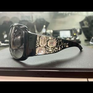 Dior On The Rocks Black Rhinestone Sunglasses